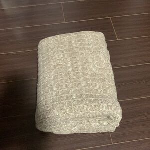 Textured Cream cozy throw